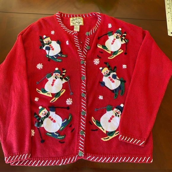 Ugly Christmas Sweater Holiday Snowmen ⛄️ - Picture 1 of 6
